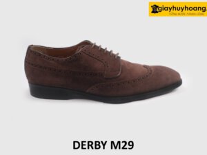 Giày da derby da lộn nam kiểu Wingtips M29 001