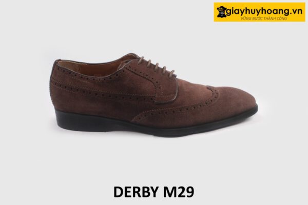 Giày da derby da lộn nam kiểu Wingtips M29 001