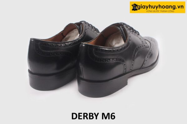 Giày da derby nam da bê thảo mộc Wingtips M6 005