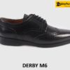 Giày da derby nam da bê thảo mộc Wingtips M6 001