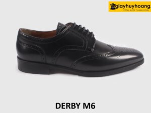 Giày da derby nam da bê thảo mộc Wingtips M6 001