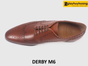 Giày tây derby nam đục lỗ cánh chim Wingtips M6 002