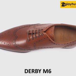 Giày tây derby nam đục lỗ cánh chim Wingtips M6 002