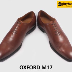 Giày oxford nam trơn 1 miếng liền mũi thon nhọn M17 004
