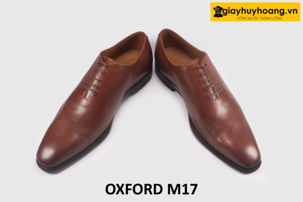 Giày oxford nam trơn 1 miếng liền mũi thon nhọn M17 004