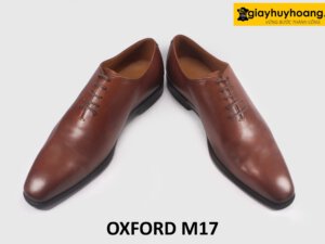 Giày oxford nam trơn 1 miếng liền mũi thon nhọn M17 004