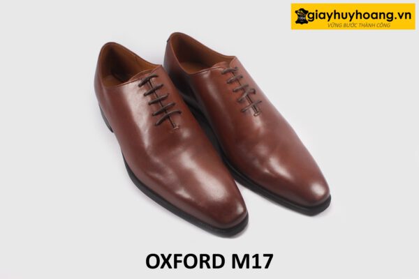 Giày oxford nam trơn 1 miếng liền mũi thon nhọn M17 003