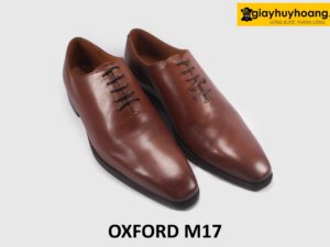 Giày oxford nam trơn 1 miếng liền mũi thon nhọn M17 003