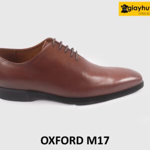 Giày oxford nam trơn 1 miếng liền mũi thon nhọn M17 001