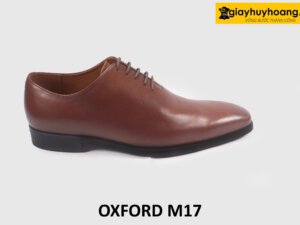 Giày oxford nam trơn 1 miếng liền mũi thon nhọn M17 001