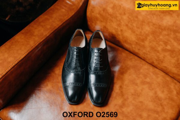 Giày tây nam chính hãng Semi Brogues Oxford O2569 001