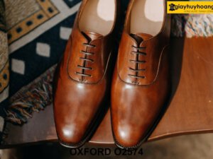 Giày da nam đế da bò cao cấp Oxford O2574 004