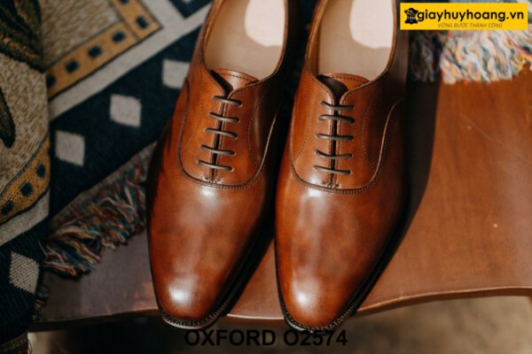 Giày da nam đế da bò cao cấp Oxford O2574 004