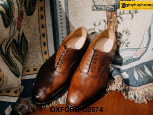 Giày da nam đế da bò cao cấp Oxford O2574 001