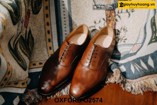 Giày da nam đế da bò cao cấp Oxford O2574 001