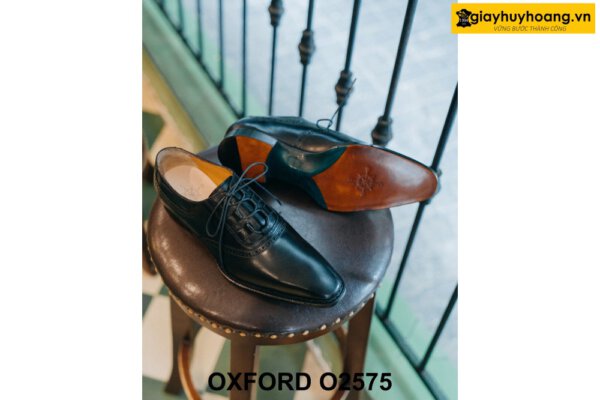 Giày da nam chính hãng buộc dây đẹp Oxford O2575 003