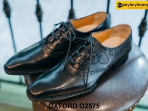Giày da nam chính hãng buộc dây đẹp Oxford O2575 001