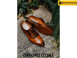 Giày da công sở Oxford mũi trơn đẹp O2581 003