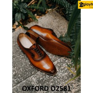 Giày da công sở Oxford mũi trơn đẹp O2581 003