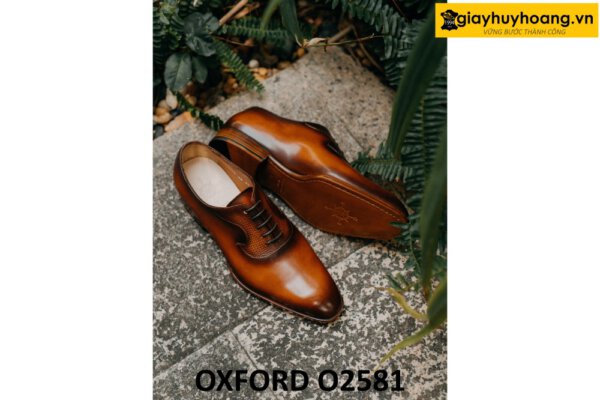 Giày da công sở Oxford mũi trơn đẹp O2581 003