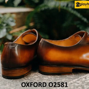 Giày da công sở Oxford mũi trơn đẹp O2581 002