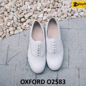 Giày tây da Oxford nam màu trắng cao cấp O2583 001