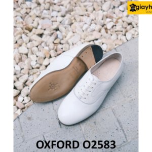 Giày tây da Oxford nam màu trắng cao cấp O2583 005