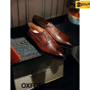 Giày da Oxford nam đế khâu Goodyear cao cấp O2587 005