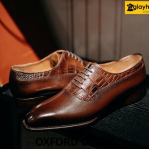 Giày da Oxford nam đế khâu Goodyear cao cấp O2587 003