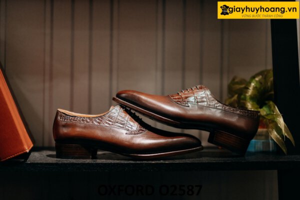 Giày da Oxford nam đế khâu Goodyear cao cấp O2587 002