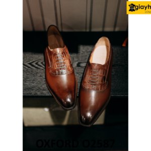Giày da Oxford nam đế khâu Goodyear cao cấp O2587 001