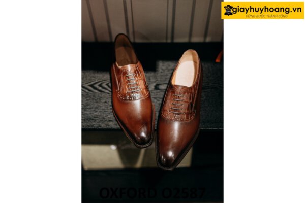 Giày da Oxford nam đế khâu Goodyear cao cấp O2587 001