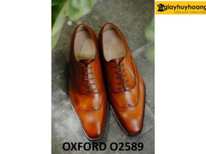 Giày tây Oxford nam mũi thon gọn nhọn O2589 001