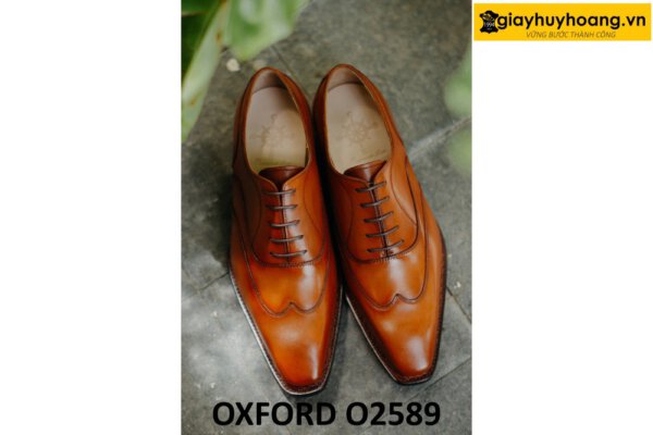 Giày tây Oxford nam mũi thon gọn nhọn O2589 001