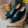 Giày da Oxford nam mũi trơn màu xanh navy O2591 001