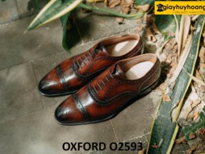 Giày da Oxford nam cao cấp đế khâu cao cấp O2593 001