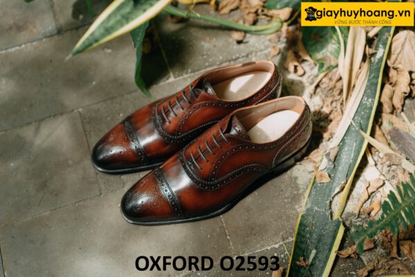 Giày da Oxford nam cao cấp đế khâu cao cấp O2593 001