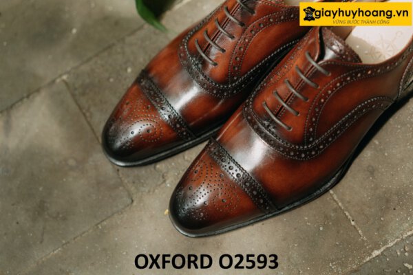 Giày da Oxford nam cao cấp đế khâu cao cấp O2593 004
