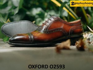Giày da Oxford nam cao cấp đế khâu cao cấp O2593 003
