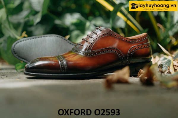 Giày da Oxford nam cao cấp đế khâu cao cấp O2593 003