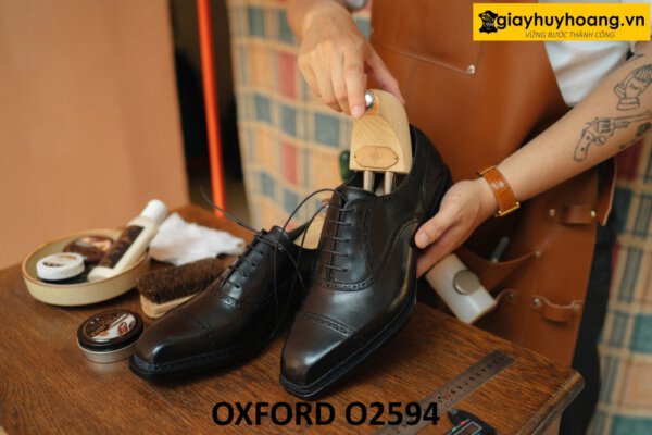 Giày tây Oxford nam da bê nhập ý italy mịn đẹp O2594 003