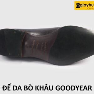 mẫu đế da bò khâu đế goodyear welted giày da nam cao cấp