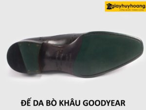 Mẫu đế da bò khâu đế goodyear Welted cao cấp giày tây nam thủ công