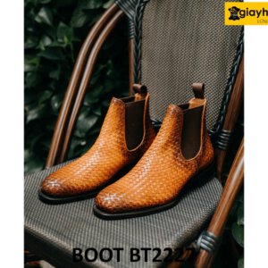 Giày cổ cao da nam thun hai bên Chelsea Boot BT2227 004