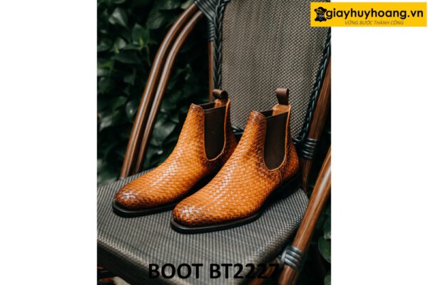 Giày cổ cao da nam thun hai bên Chelsea Boot BT2227 001