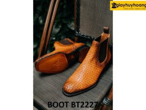 Giày cổ cao da nam thun hai bên Chelsea Boot BT2227 003