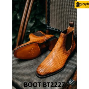 Giày cổ cao da nam thun hai bên Chelsea Boot BT2227 003