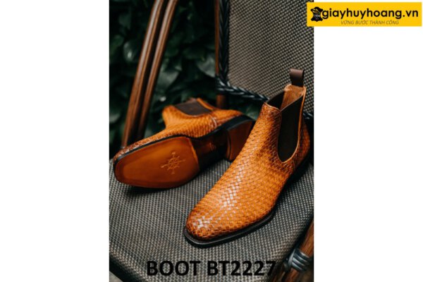 Giày cổ cao da nam thun hai bên Chelsea Boot BT2227 003