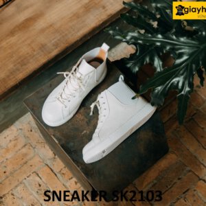 Giày da nam cổ cao phối đế cao su sneaker SK2103 001