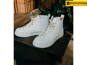 Giày da nam cổ cao phối đế cao su sneaker SK2103 004